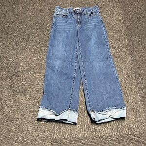 Altar'd State Blue Flare Wide-Leg Jeans